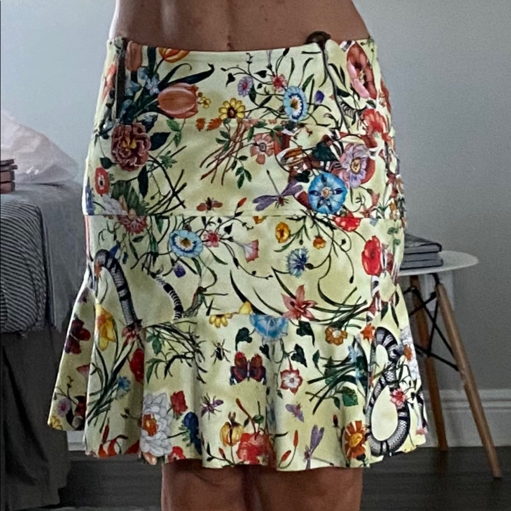 Floral tropical skirt